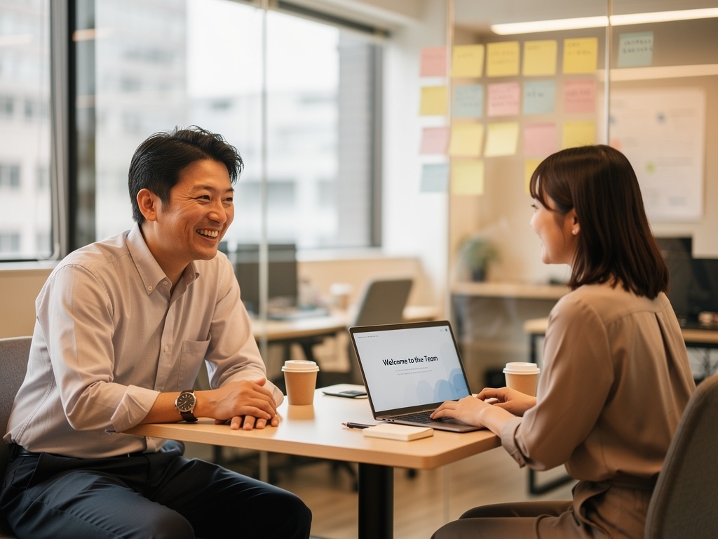 中途入社者のオンボーディングシーン
